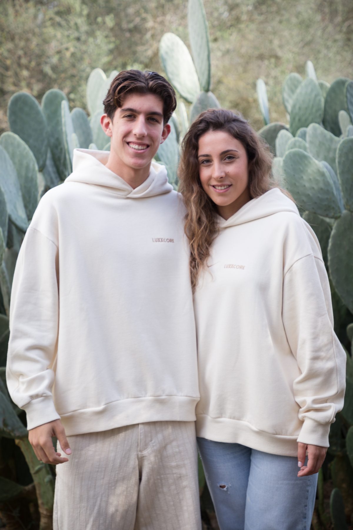 Sudadera algodón orgánico ecru