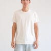 Camiseta premium bordada ecru